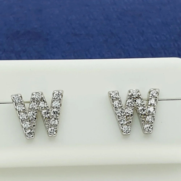 925 Sterling Silver CZ Stud Earrings for Women/Girl, US925P1082 - Picture 7 of 10